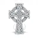 celtic cross tattoo design idea