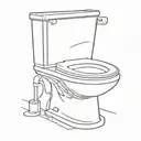 toilet tattoo design idea