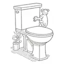 toilet tattoo design idea