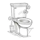 toilet tattoo design idea