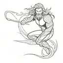 aquaman and sea tattoo design idea