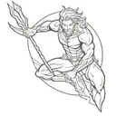 aquaman and sea tattoo design idea