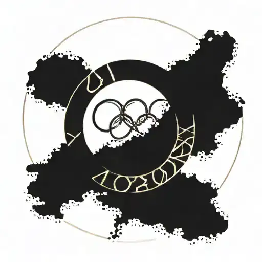olympic games rings paris 2024 tattoo design idea