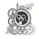 olympic games rings paris 2024 tattoo design idea