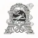 olympic games rings paris 2024 tattoo design idea