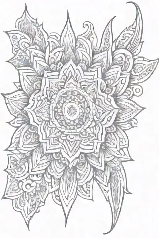 moon star mandala design incorporating tattoo design idea