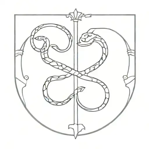 key, good snake, zodiac sign gemini tattoo design idea