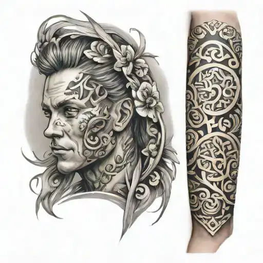 sleeve gap filler tattoo design idea