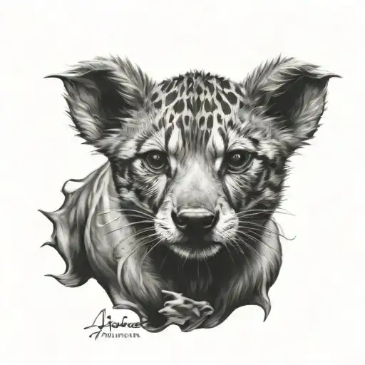 animal gap filler tattoo design idea