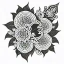 sleeve gap filler tattoo design idea