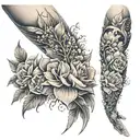 sleeve gap filler tattoo design idea