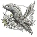 sleeve gap filler tattoo design idea