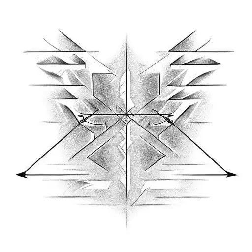 bow arrow tattoo design idea