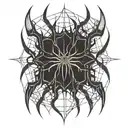 spider curse mark harsh black inks like a scar cover tattoo design idea