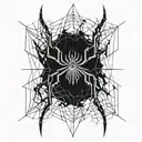 spider curse mark harsh black inks like a scar cover tattoo design idea