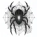 spider curse mark harsh black inks like a scar cover tattoo design idea