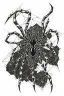 spider curse mark harsh black inks like a scar cover tattoo design idea