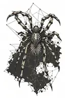 spider curse mark harsh black inks like a scar cover tattoo design idea