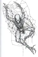 spider curse mark harsh black inks like a scar cover tattoo design idea
