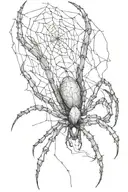 spider curse mark harsh black inks like a scar cover tattoo design idea