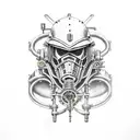 steampunk armor tattoo tattoo design idea