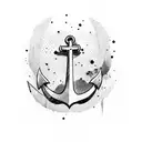 anchor with cardinal feather tattoo design idea