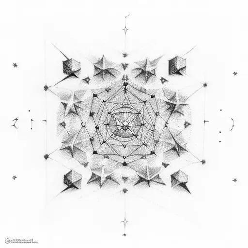 A constellation of stars spelling out a favorite poem, with each word in a different shade of blue tattoo design idea