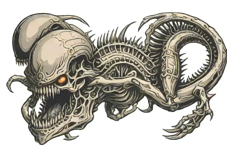 xenomorph 4/8/86 tattoo design idea