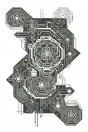 carpenter constructing tattoo design idea