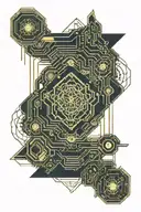 carpenter constructing tattoo design idea