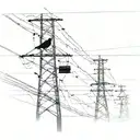 powerline with a crow on the line with the words "all we wanted was a place to feel like home" put into the powerline tattoo design idea
