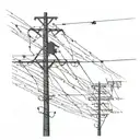 powerline with a crow on the line with the words "all we wanted was a place to feel like home" put into the powerline tattoo design idea
