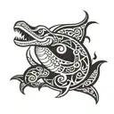 Pokemon Lapras, maori design tattoo design idea