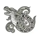 Pokemon Lapras, maori design tattoo design idea