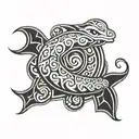 Pokemon Lapras, maori design tattoo design idea