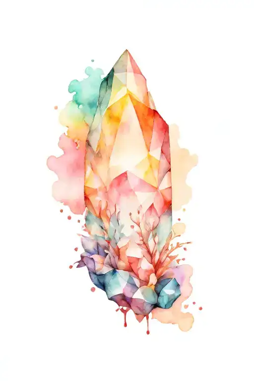 magic stone tattoo design idea