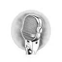 Hannah Montana singing on a microphone tattoo design idea