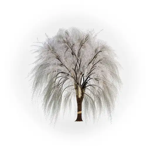 willow tree branches tattoo design idea