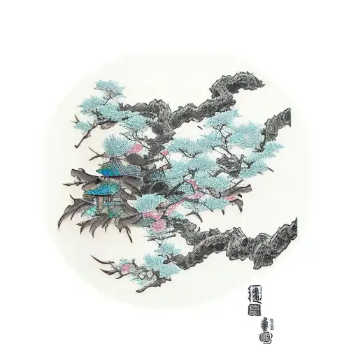 willow branch tattoo design idea