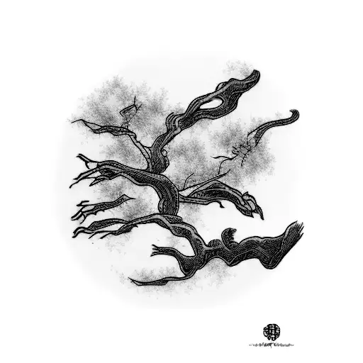 willow branch tattoo design idea