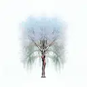 willow tree branches tattoo design idea