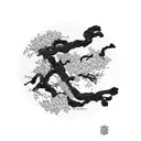 willow branch tattoo design idea