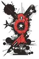 spitfire plane drone grenade tattoo design idea