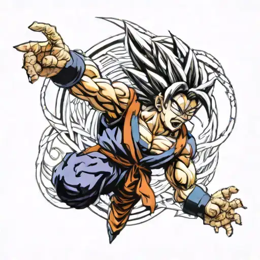 dragon ball super saiyan tattoo design idea