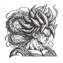 dragon ball super saiyan tattoo design idea