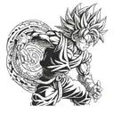 dragon ball super saiyan tattoo design idea