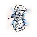 chef knife tattoo design idea