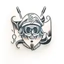 chef knife tattoo design idea