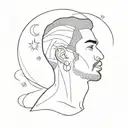 kid cudi man on the moon original tatoo tattoo design idea