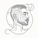 kid cudi man on the moon original tatoo tattoo design idea